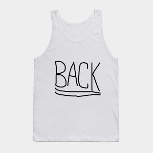 "BACK" design Tank Top